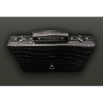 Briefcase - Black Crocodile