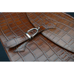 Briefcase - Tan Crocodile