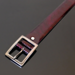 Claudio Spatalato Patent Burgundy belt
