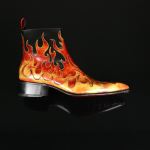 Dilettante 'Hellfire' - Flame Zip Boot