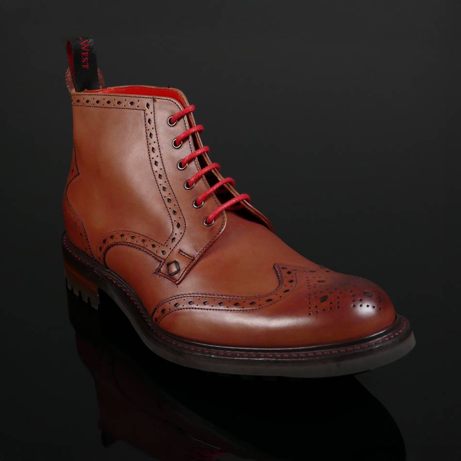 Hannibal Rising - Classic Brogue Derby Boot with Rubber Sole