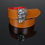 Infamous Belt - 'Mr Lucky' Devil head - Tan Calf