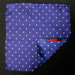 Navy Polka Skull Scarf and Pocket Square Set