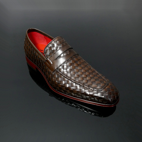 Soprano K169 'Concours' Dark Brown Hand Weaved Slip on