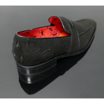 Soprano K630 'D'elegance'  Black Suede Saddle slip on