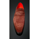 Soprano K630 'D'elegance' Brown Suede Saddle slip on