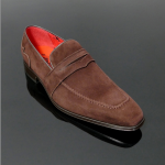 Soprano K630 'D'elegance' Brown Suede Saddle slip on