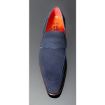 Soprano K630 'D'elegance' Navy Suede Saddle slip on