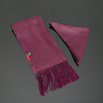 The Reaper - Wine red silk scarf and pocket square set